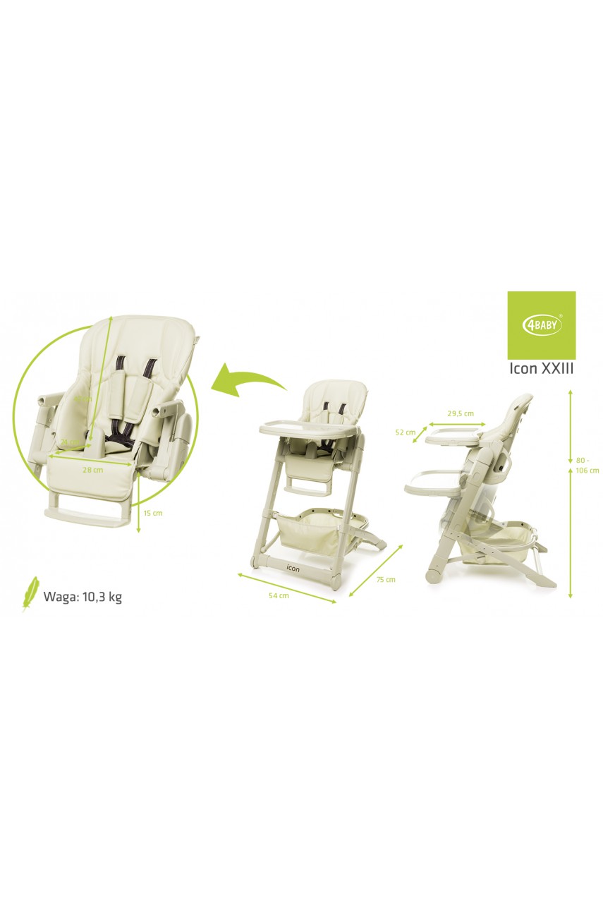 Стілець для годування 4BABY Icon beige