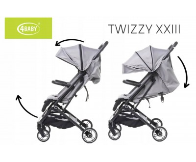 Дитяча прогулянкова коляска 4BABY Twizzy grey