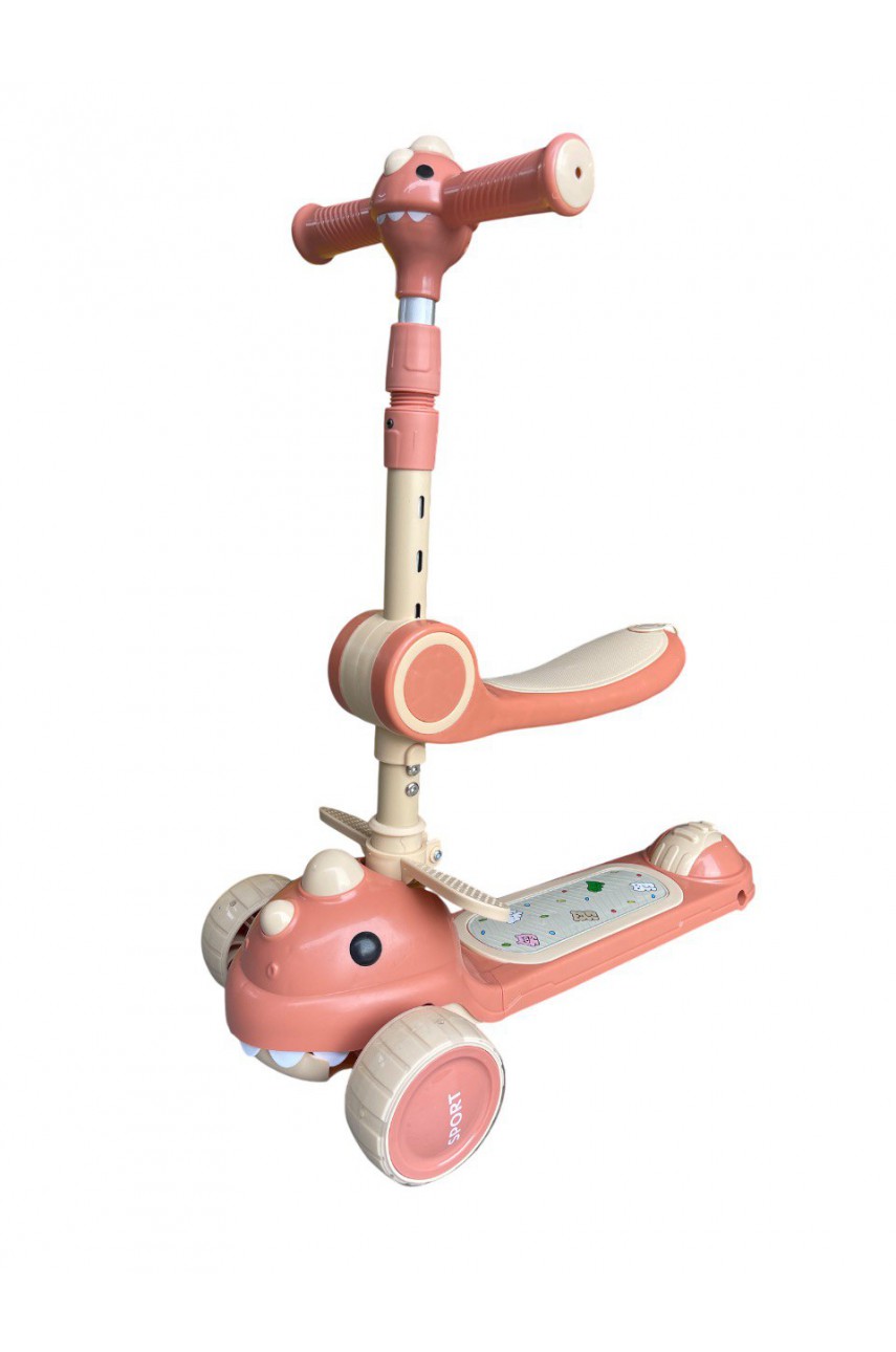 Самокат 616 Dino 5в1 pink