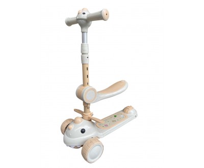 Самокат 616 Dino 2в1 beige