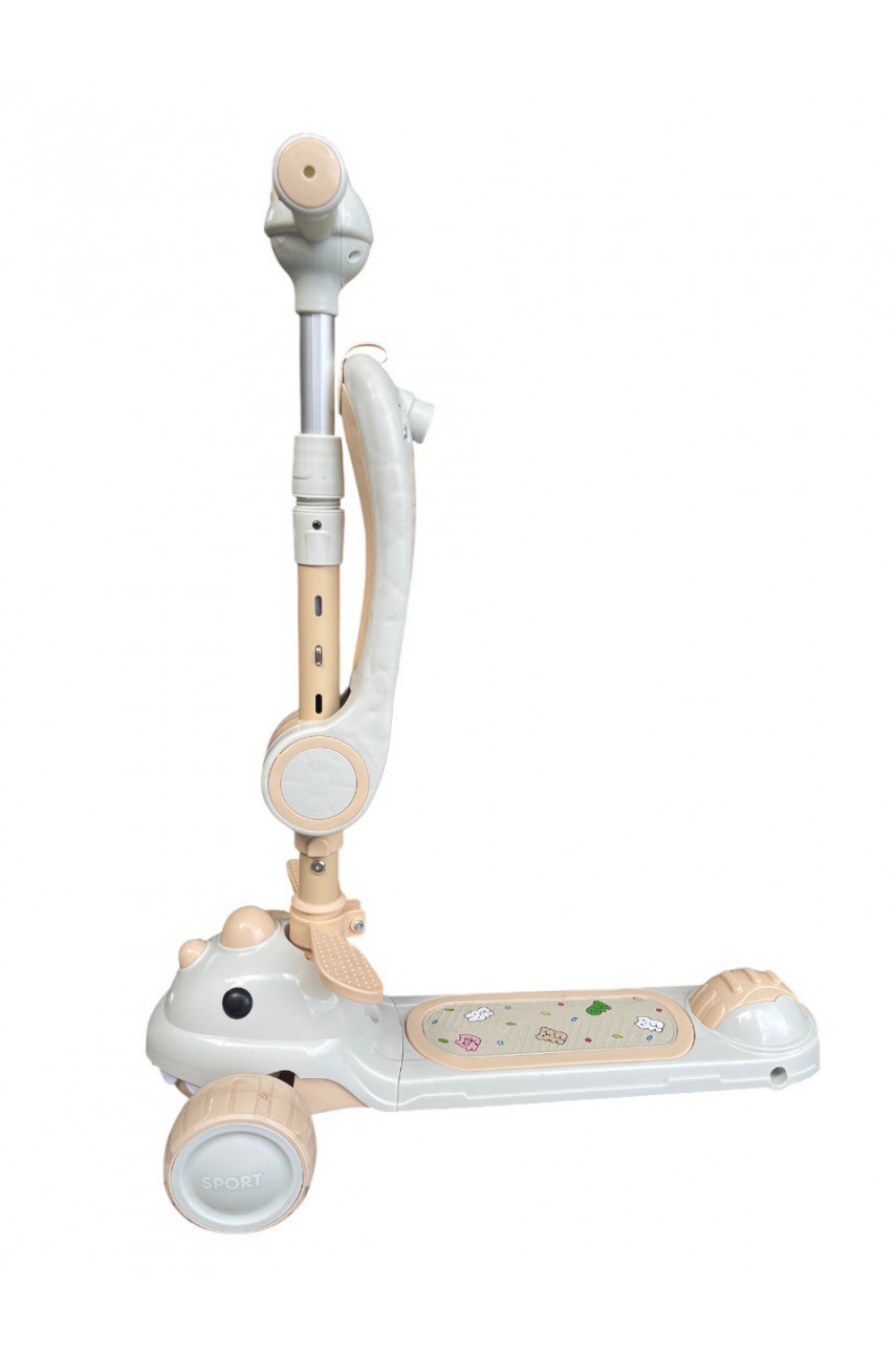 Самокат 616 Dino 2в1 beige