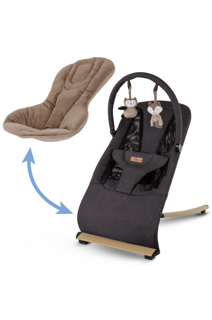 Шезлонг Kidwell Rubi black/gold Wooden