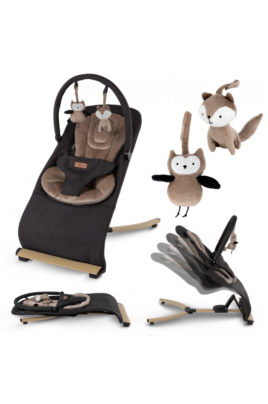 Шезлонг Kidwell Rubi black/gold Wooden