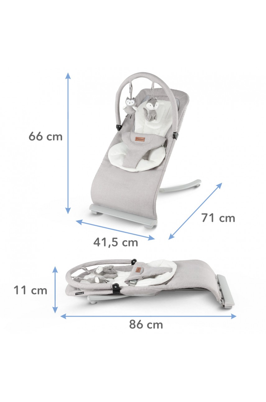 Шезлонг Kidwell Rubi gray/white