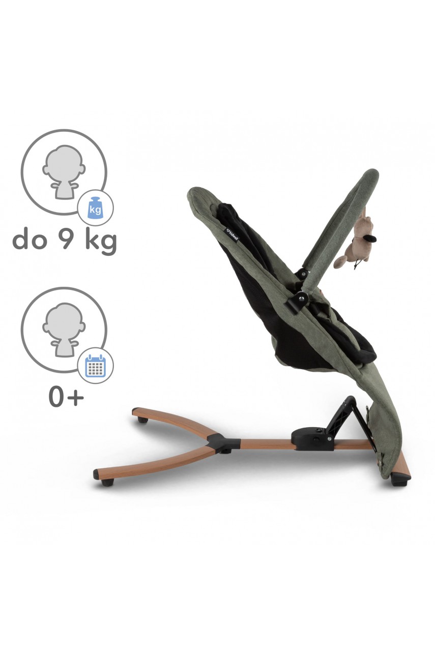 Шезлонг Kidwell Rubi green/black wooden