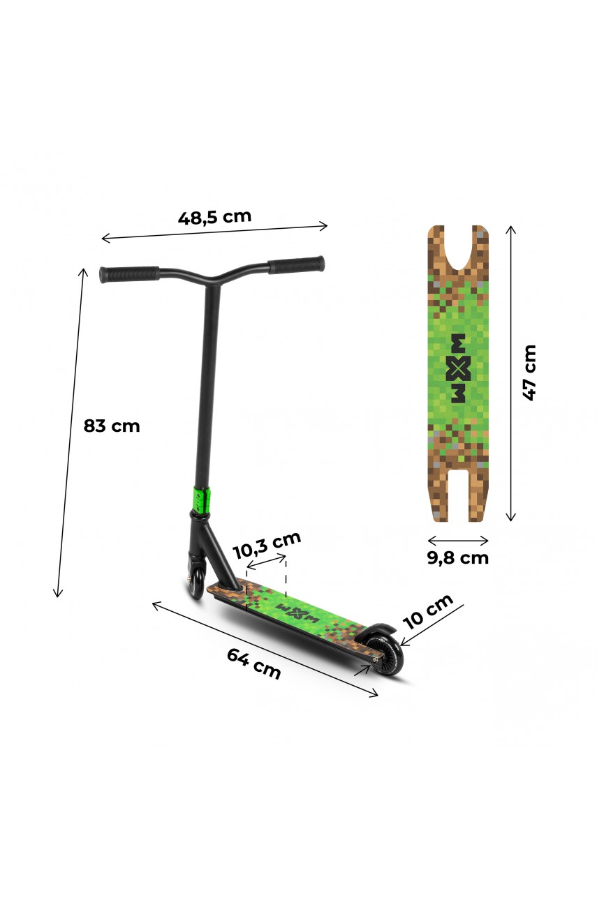 Трюковий самокат WXM WRS зелений WRT-AT1