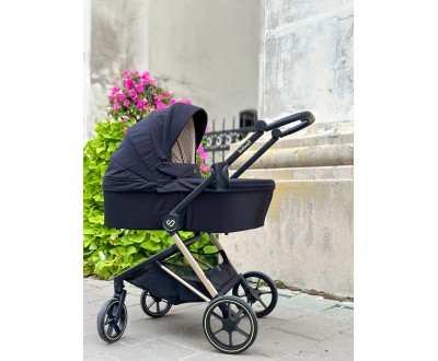 Дитяча універсальна коляска 2 в 1 Kidwell Velmont black/gold