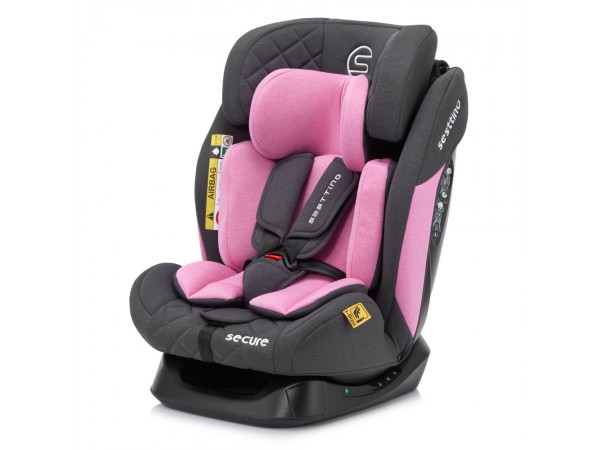 Дитяче автокрісло Sesttino Secure Pro i-Size 40-150см. (0-36 кг) pink