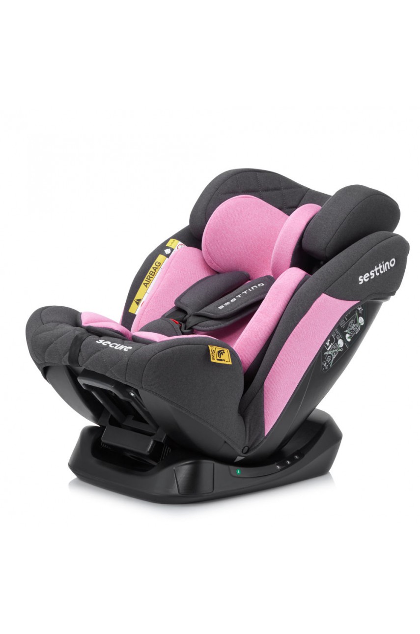 Дитяче автокрісло Sesttino Secure Pro i-Size 40-150см. (0-36 кг) pink