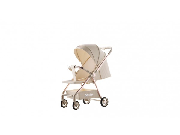 Дитяча прогулянкова коляска для подорожей Beruty Lux beige/gold